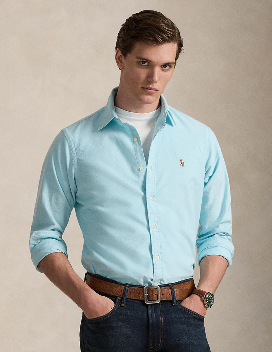 Camisa casual de algodón manga larga para hombre Camisa casual de algodón manga larga para hombre
