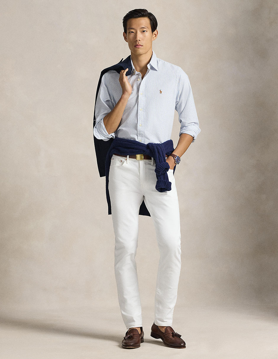 Camisa casual de algodón manga larga para hombre 6