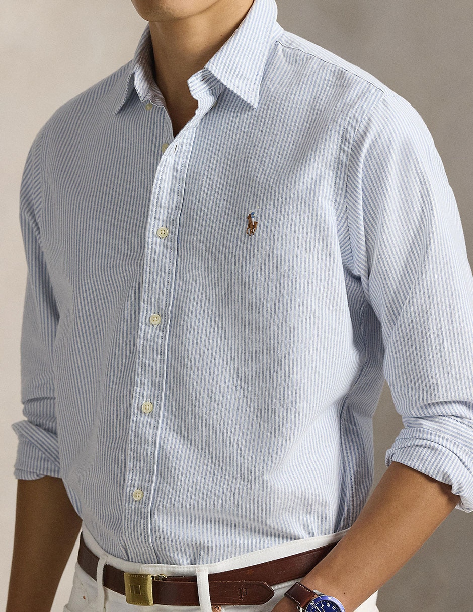 Camisa casual de algodón manga larga para hombre 7
