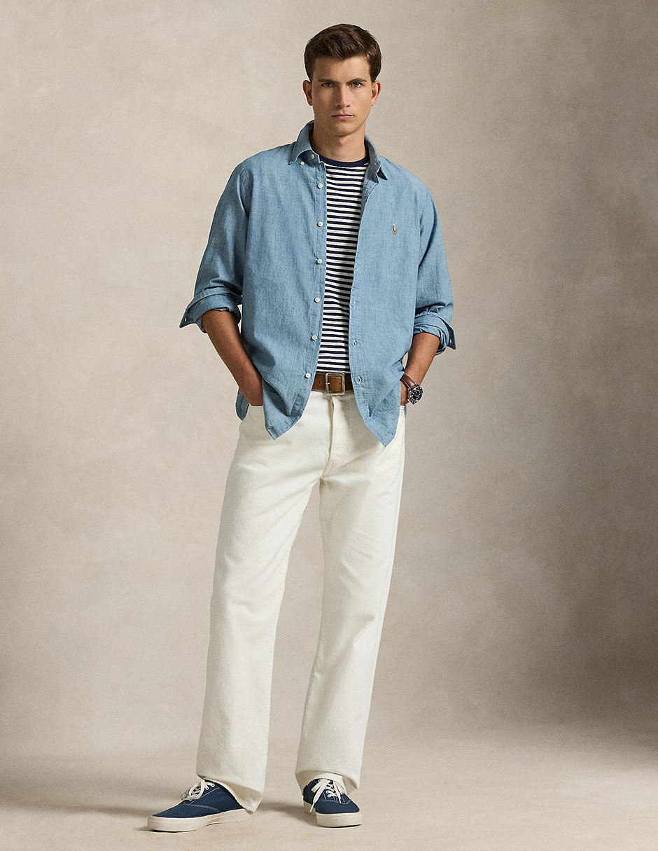 Camisa casual Polo Ralph Lauren manga larga para hombre