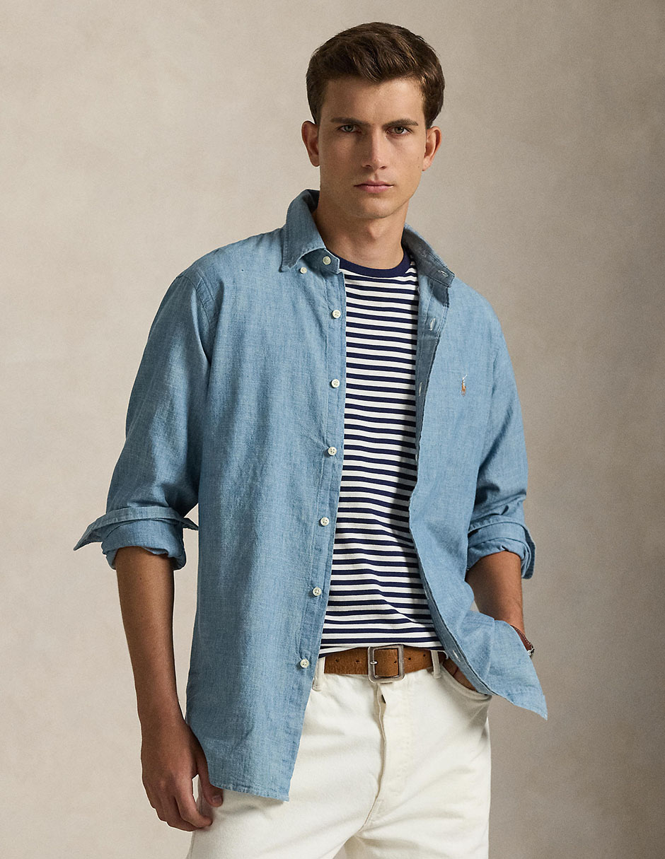 Camisa casual Polo Ralph Lauren manga larga para hombre