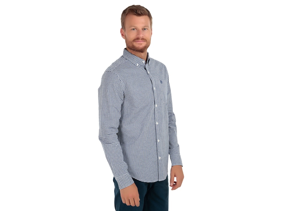 Camisa de vestir Original Penguin de algodón manga larga para hombre