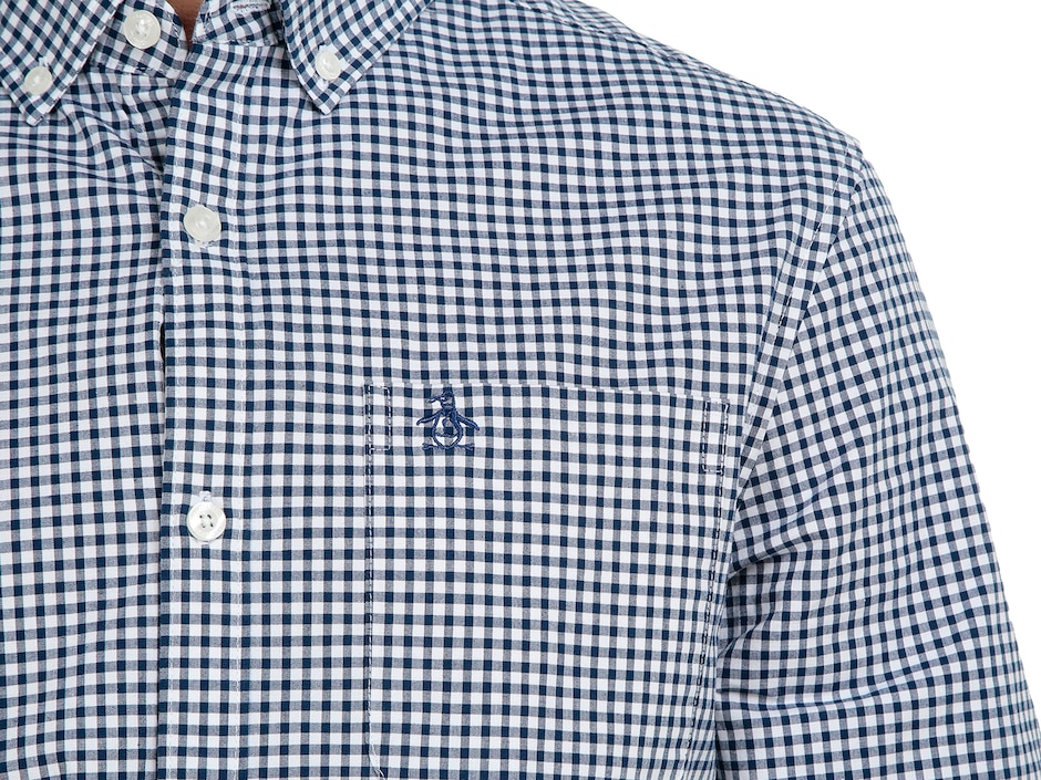 Camisa de vestir Original Penguin de algodón manga larga para hombre
