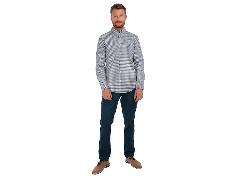 Camisa de vestir Original Penguin de algodón manga larga para hombre