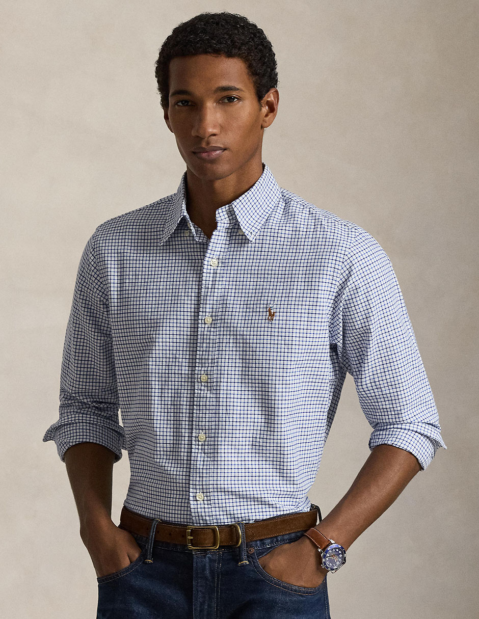 Camisa casual de algodón manga larga para hombre Camisa casual de algodón manga larga para hombre