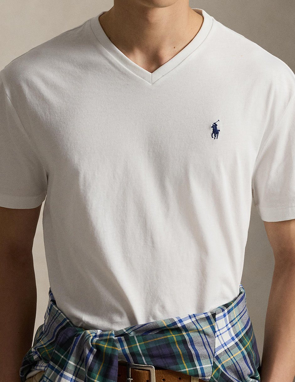 Playera cuello v para hombre 4
