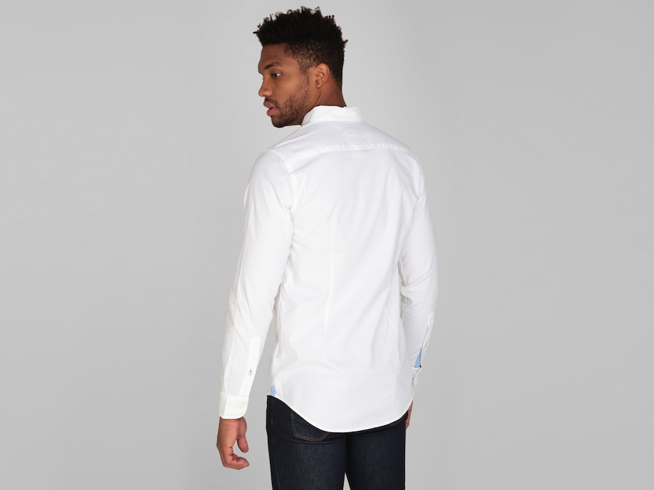Camisa casual Tommy Hilfiger de algodón manga larga para hombre