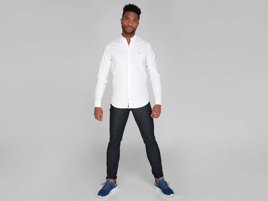 Camisa casual Tommy Hilfiger de algodón manga larga para hombre