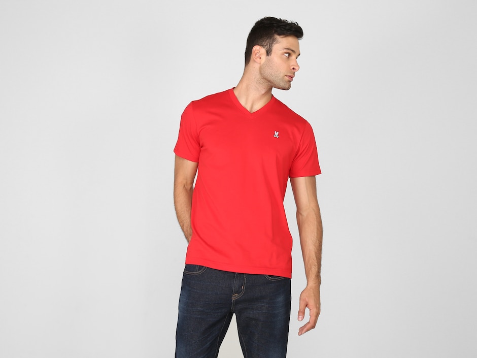Playera cuello V para hombre
