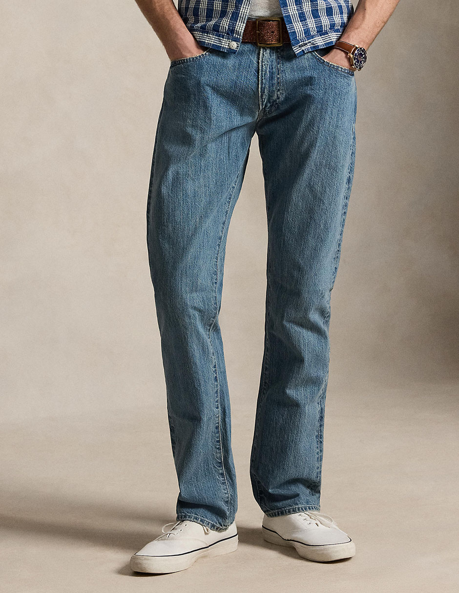 Jeans straight deslavado para hombre Jeans straight deslavado para hombre