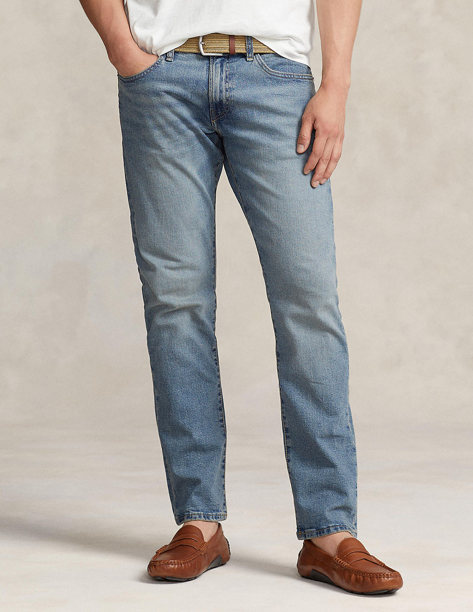 Jeans slim deslavado para hombre 1