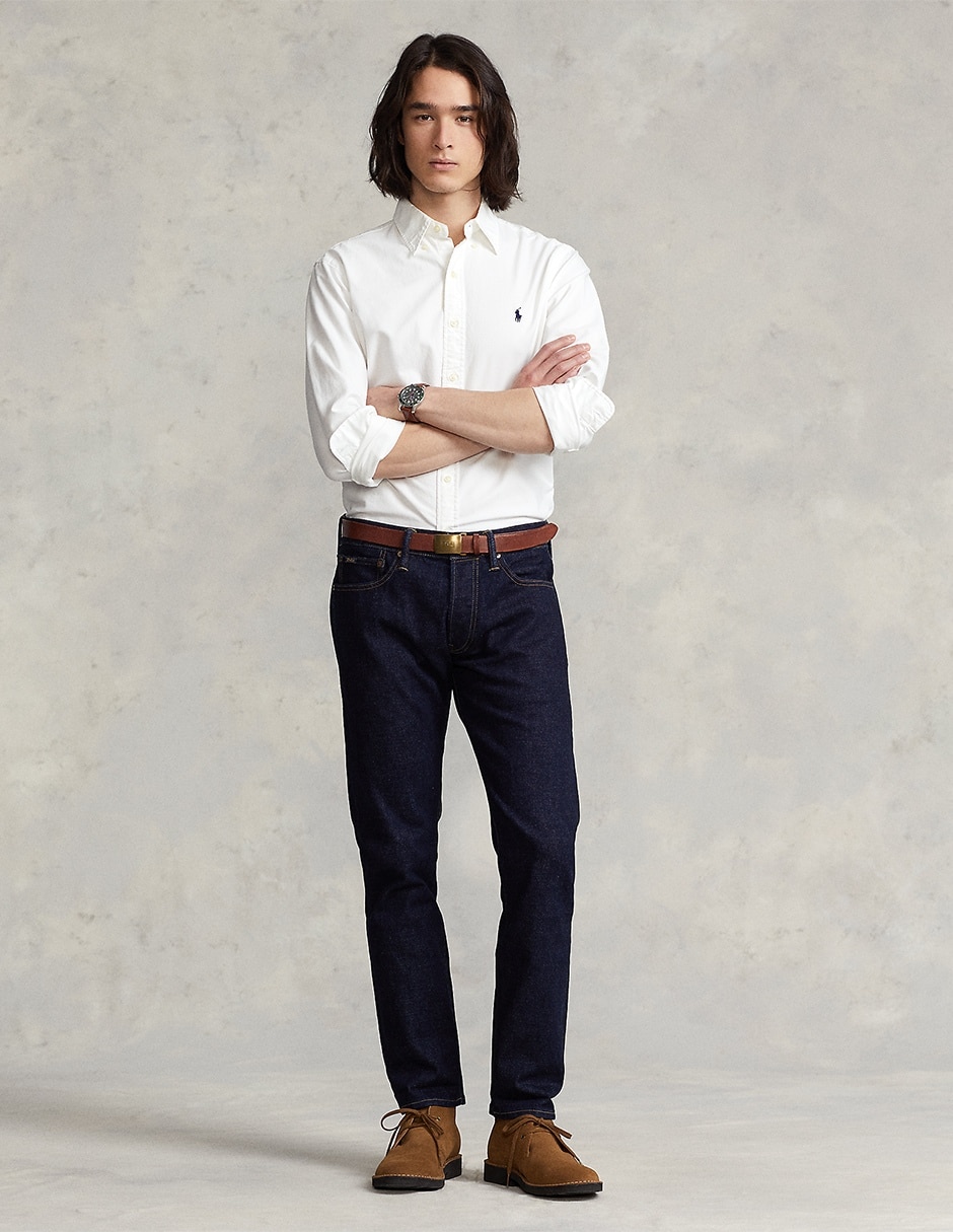 Camisa casual Polo Ralph Lauren de algodón manga larga para hombre 4