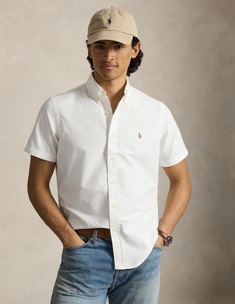 Camisa casual Polo Ralph Lauren de algodón manga corta para hombre