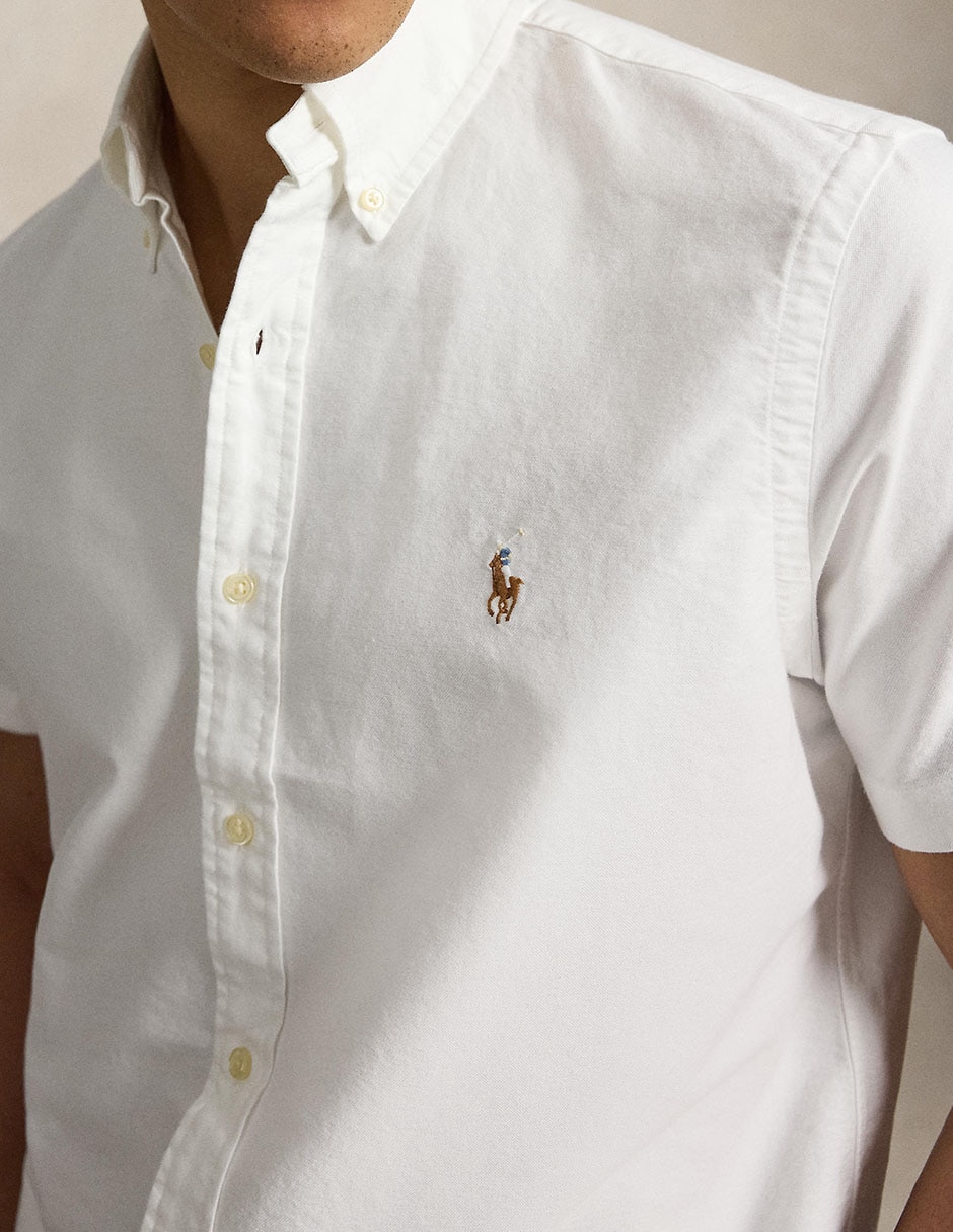 Camisa casual Polo Ralph Lauren de algodón manga corta para hombre