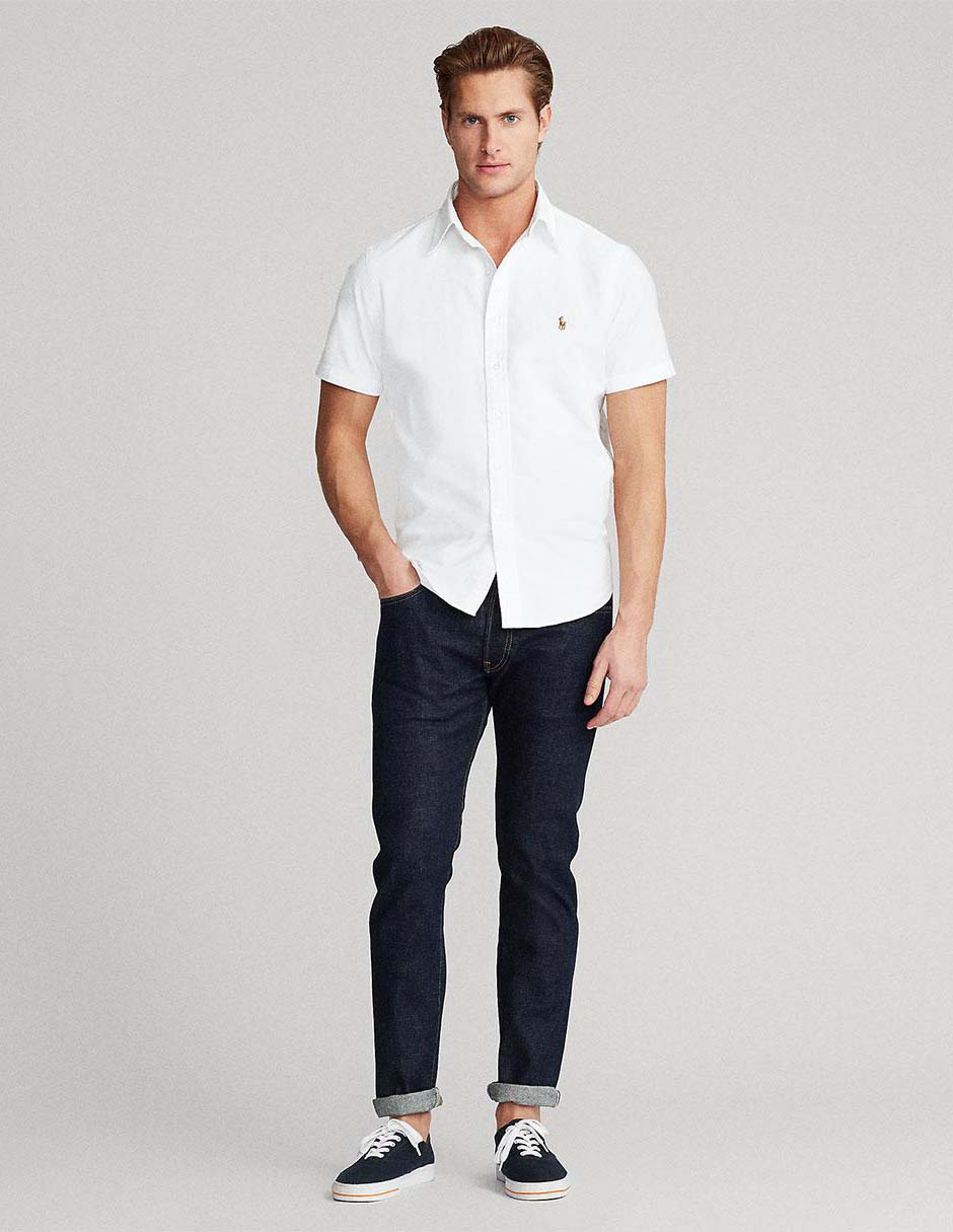 Camisa casual Polo Ralph Lauren de algodón manga corta para hombre
