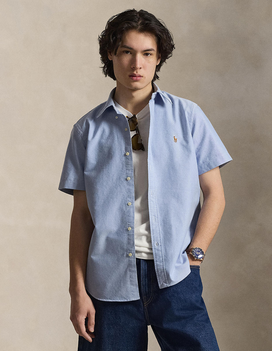 Camisa casual Polo Ralph Lauren de algodón manga corta para hombre