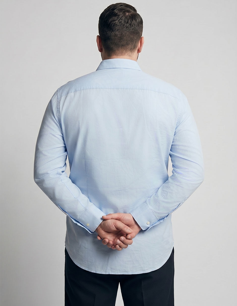 Camisa casual Perry Ellis de algodón manga larga para hombre