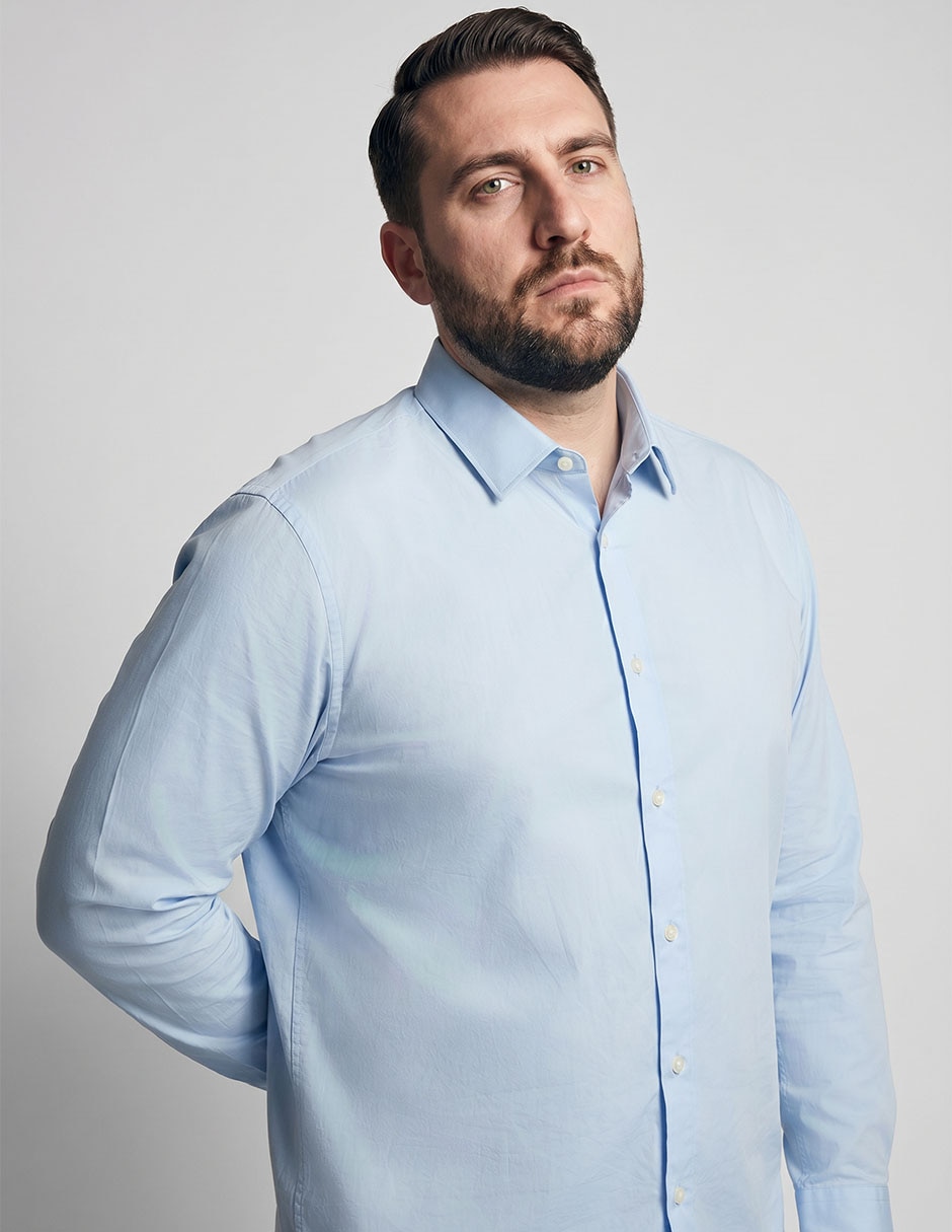 Camisa casual Perry Ellis de algodón manga larga para hombre