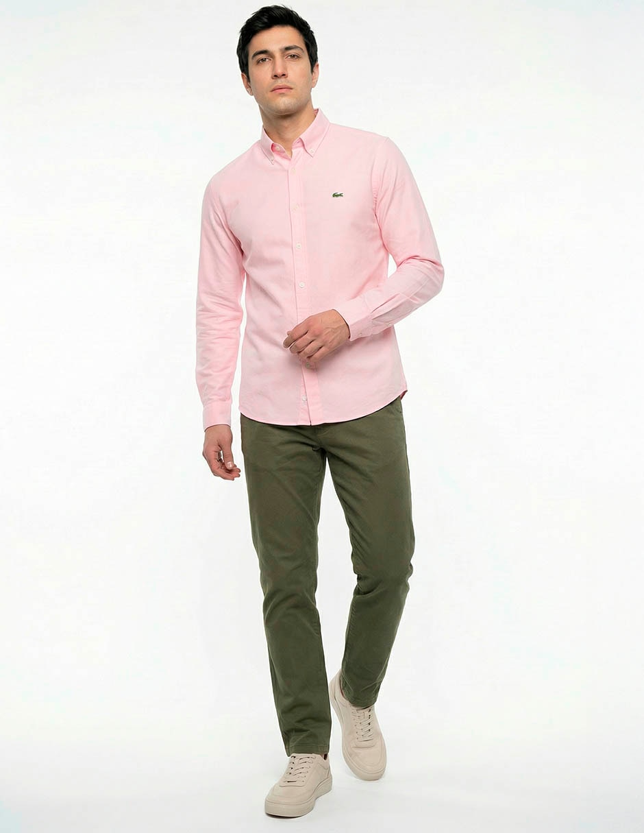 Camisa casual de algodón manga larga para hombre 4