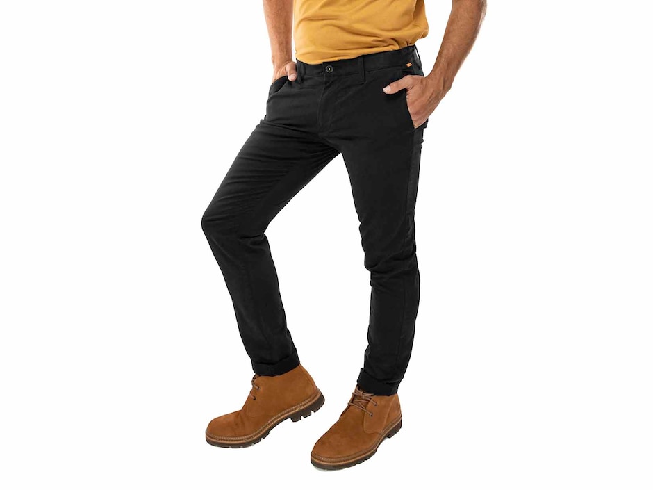 Pantalón casual chino slim de algodón para hombre 4