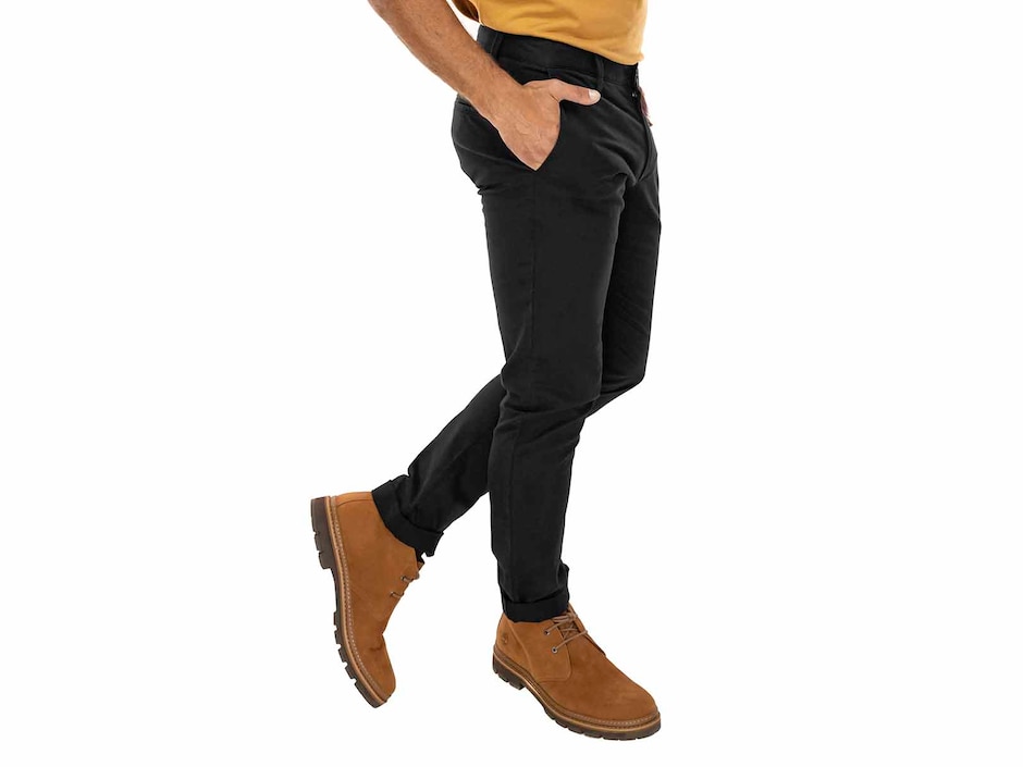 Pantalón casual chino slim de algodón para hombre 5