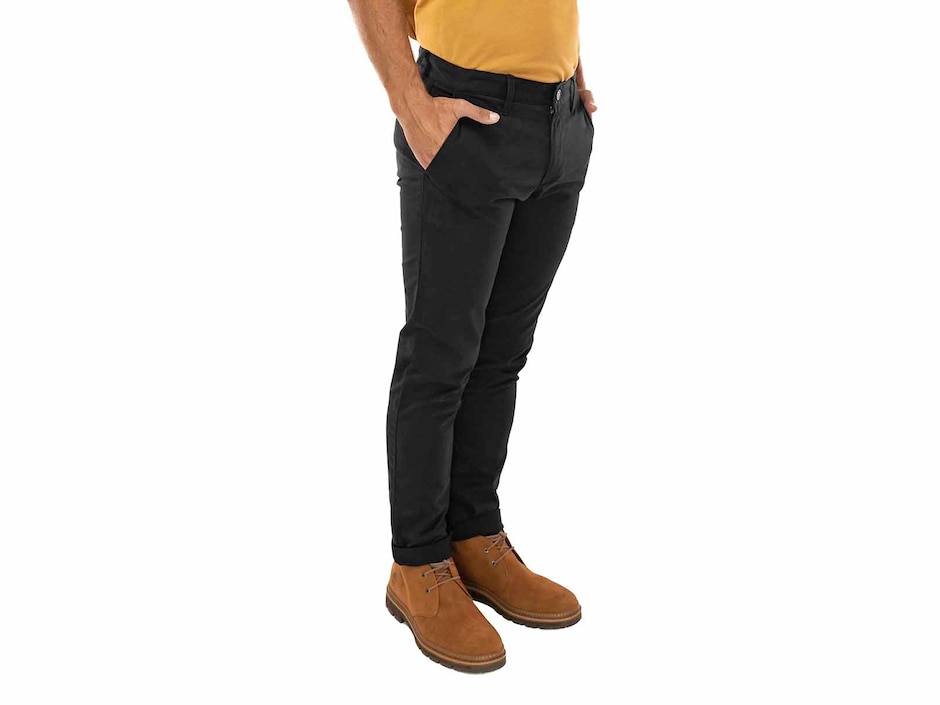 Pantalón casual chino slim de algodón para hombre 6