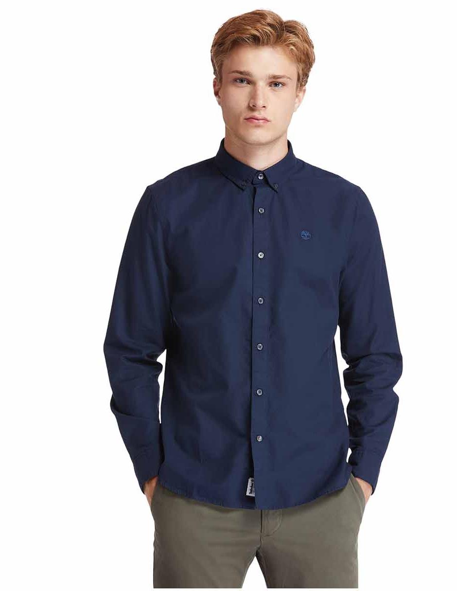 Camisa casual Timberland de algodón manga larga para hombre
