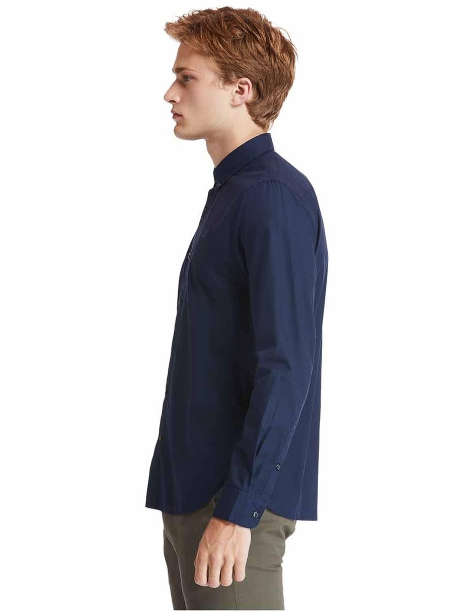 Camisa casual Timberland de algodón manga larga para hombre