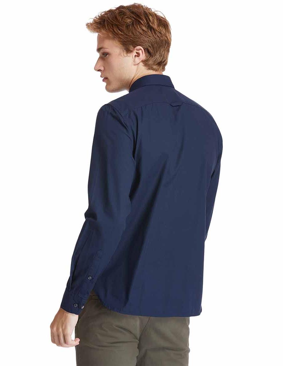 Camisa casual Timberland de algodón manga larga para hombre