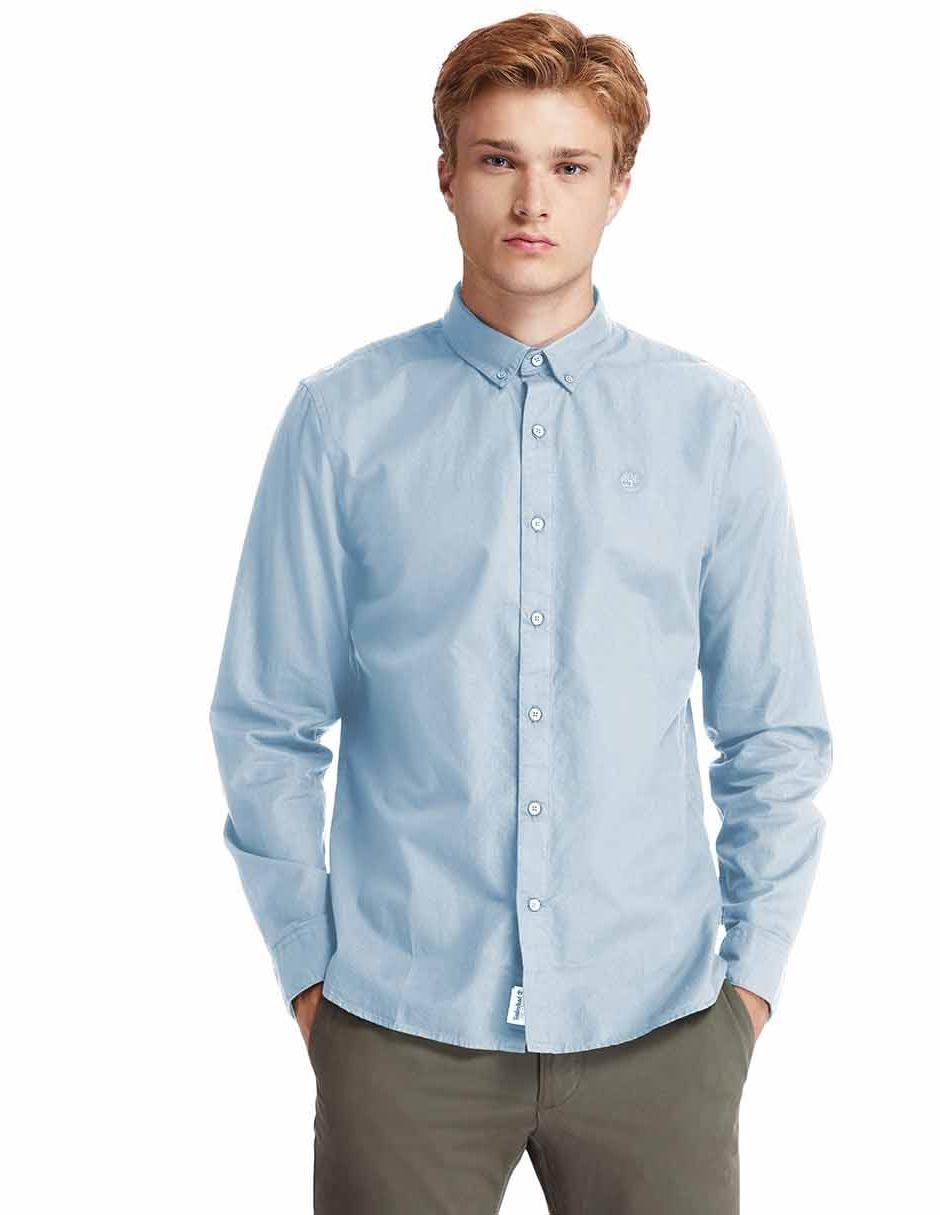 Camisa casual Timberland de algodón manga larga para hombre