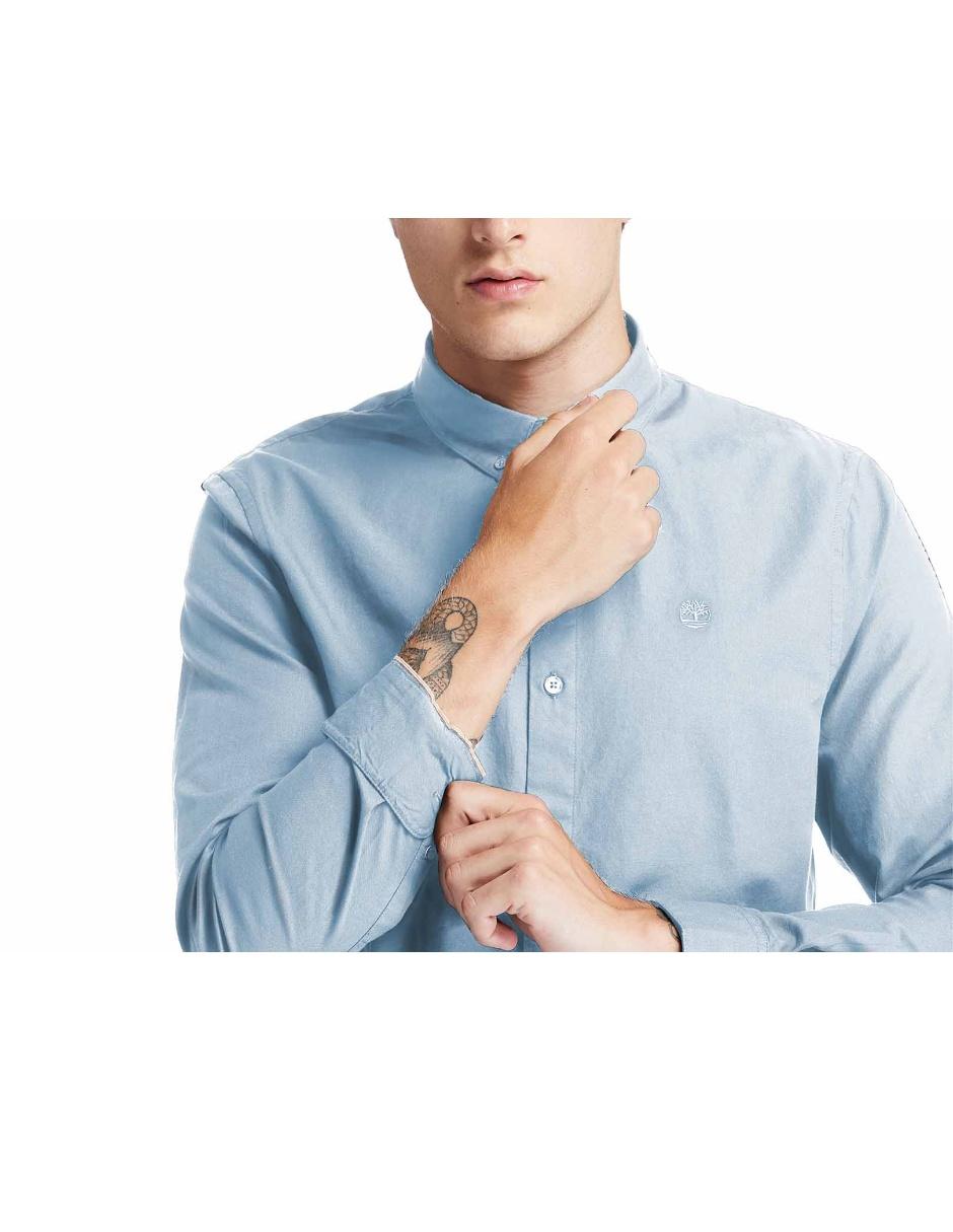 Camisa casual Timberland de algodón manga larga para hombre