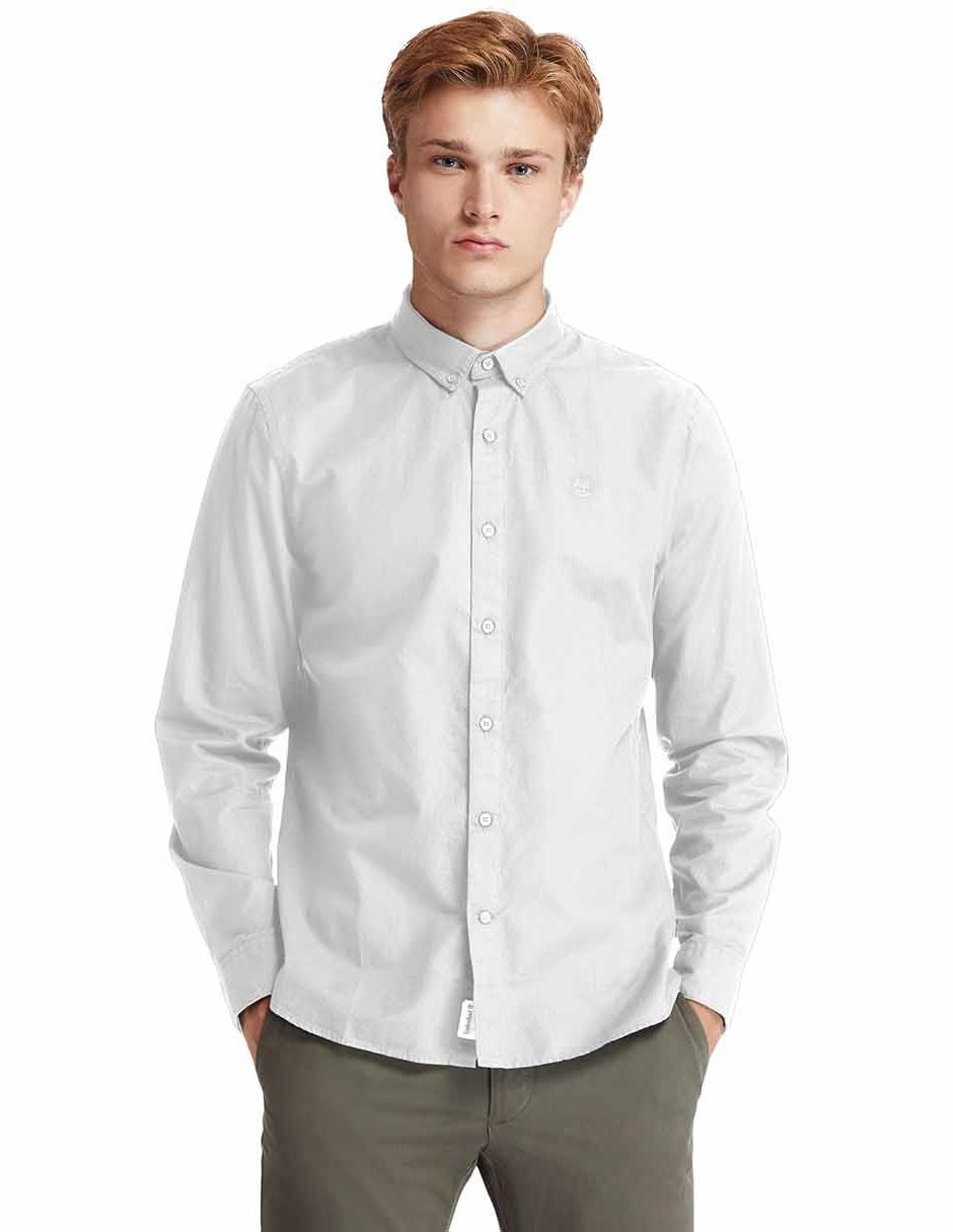 Camisa casual Timberland de algodón manga larga para hombre