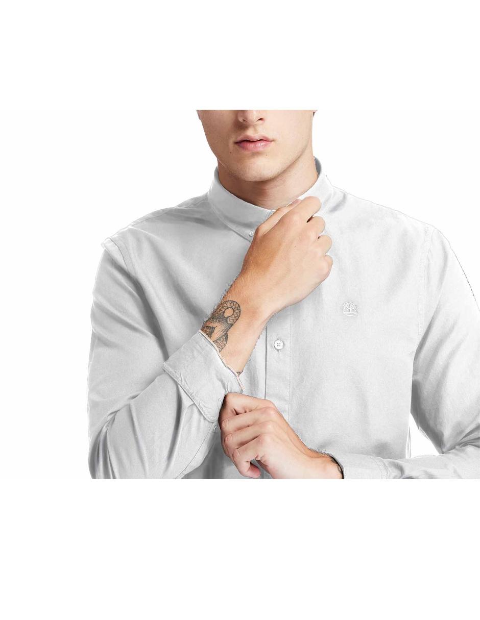 Camisa casual Timberland de algodón manga larga para hombre