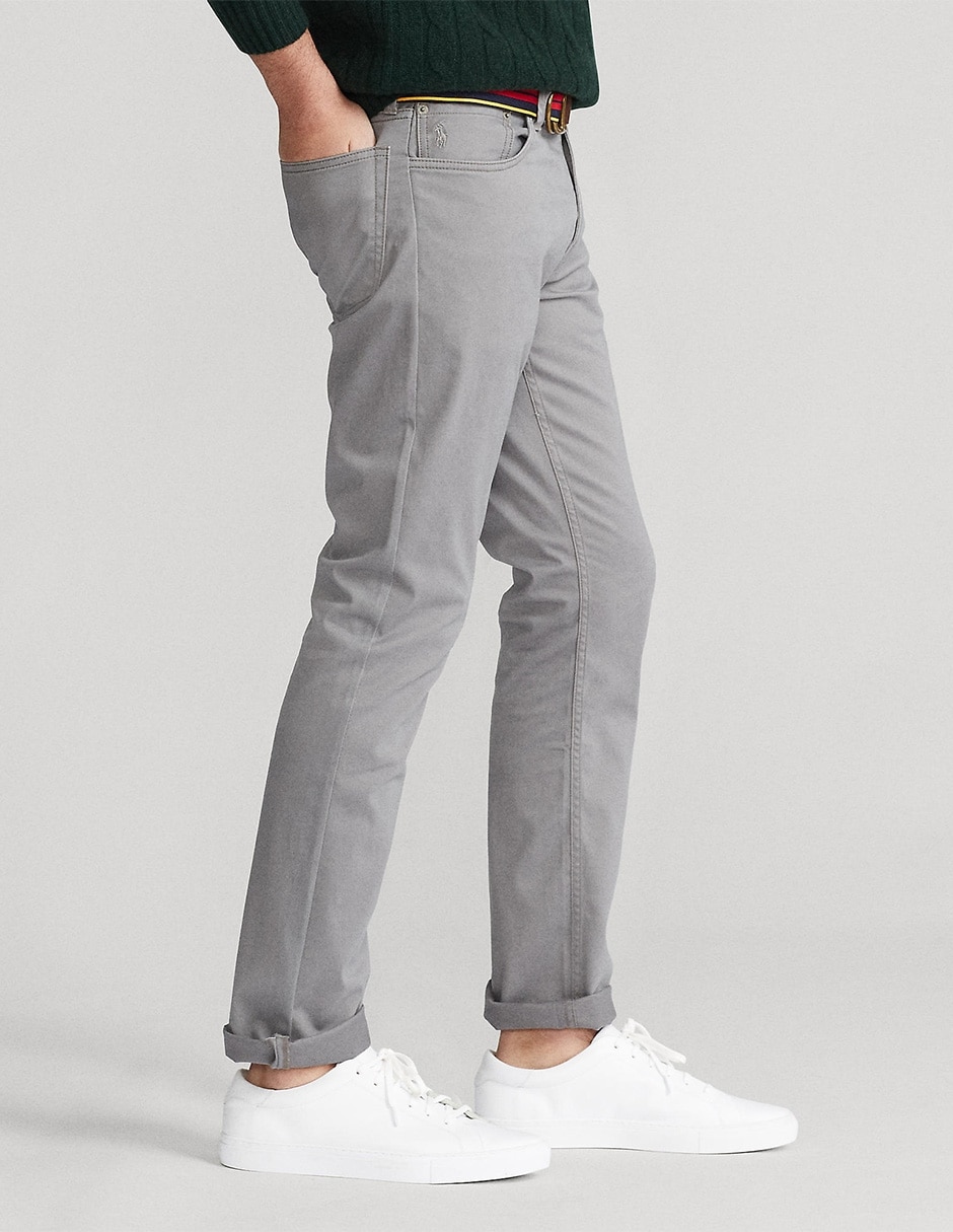 Pantalón casual recto de algodón para hombre 2
