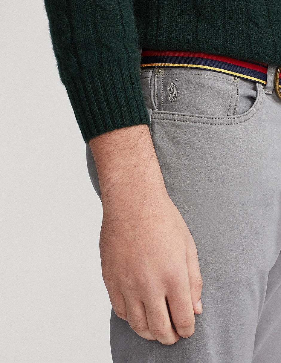 Pantalón casual recto de algodón para hombre 4