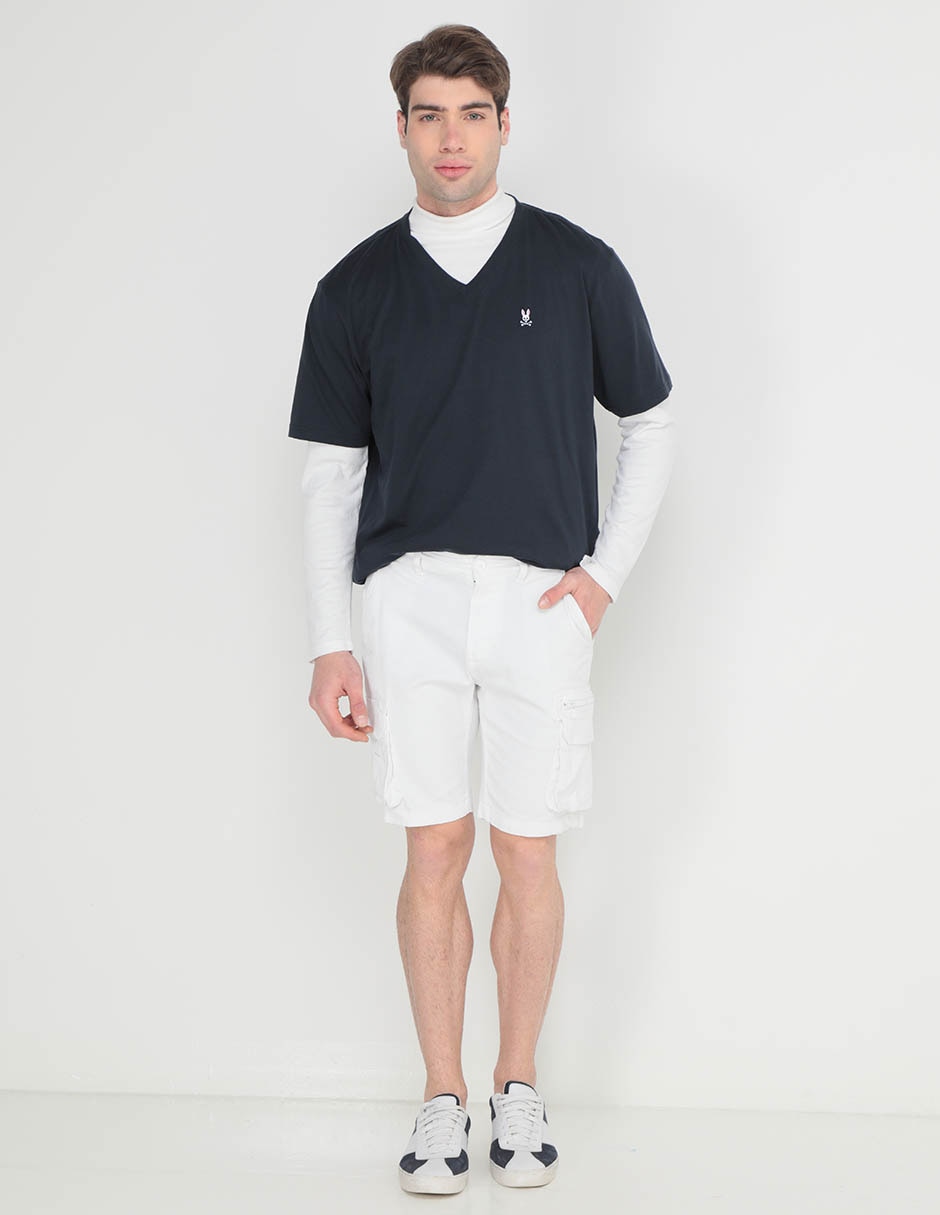 Playera Psycho Bunny cuello v para hombre