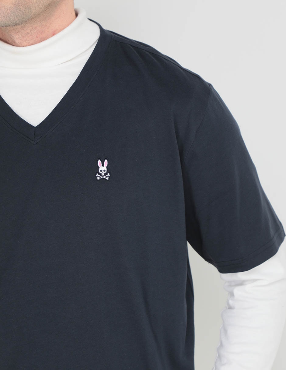 Playera Psycho Bunny cuello v para hombre
