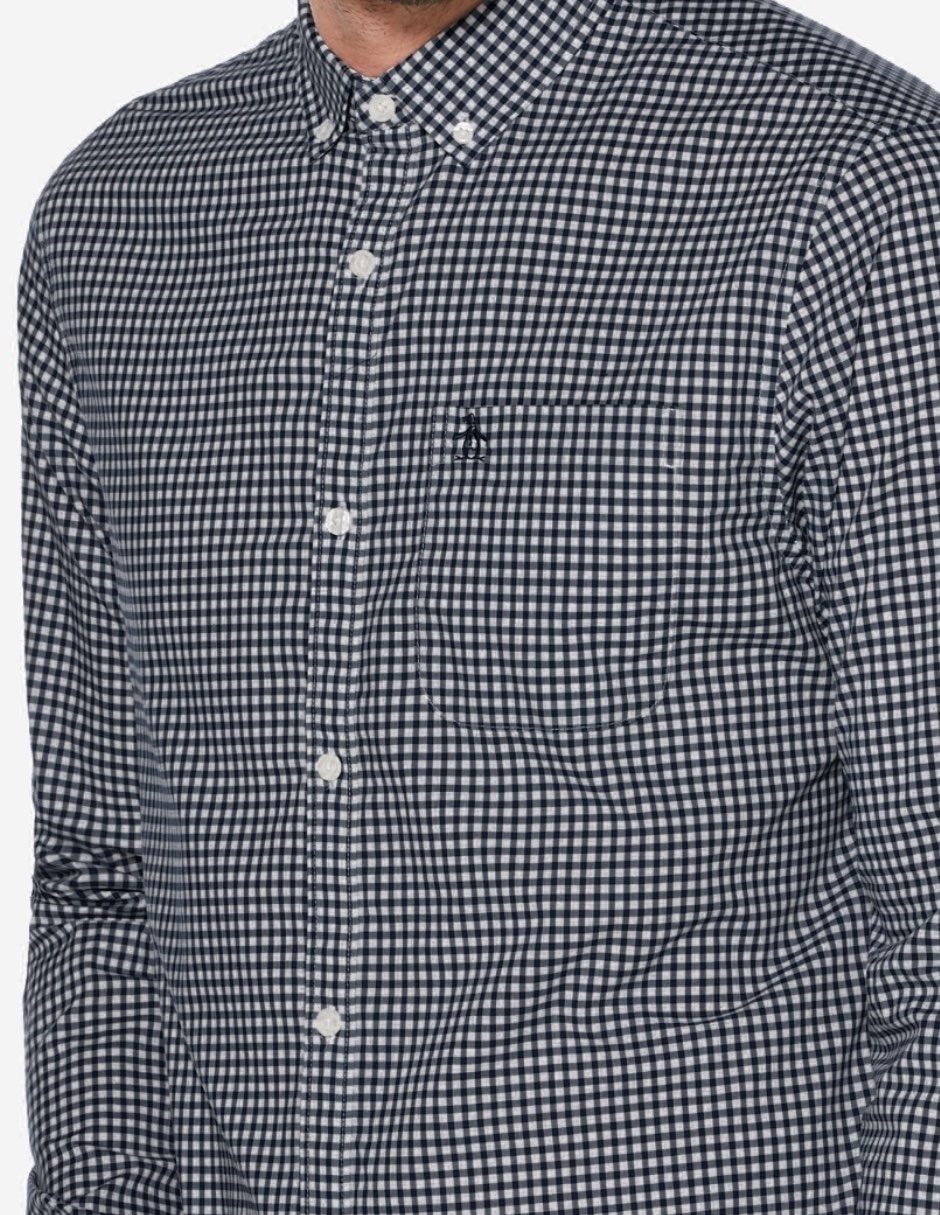 Camisa casual de algodón manga larga para hombre 6
