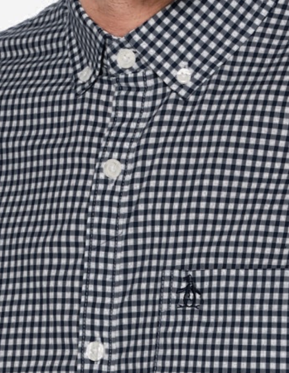Camisa casual de algodón manga larga para hombre 7