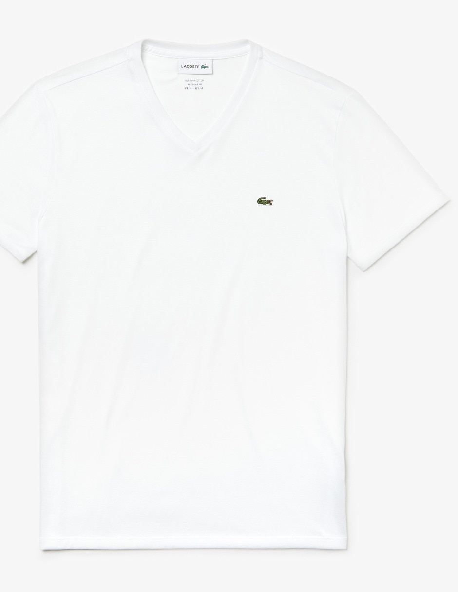 Playera Lacoste cuello v para hombre