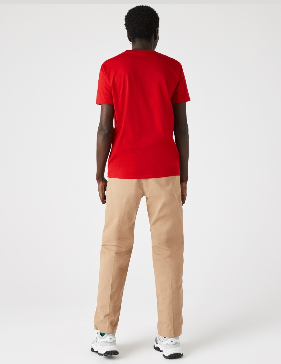 Playera Lacoste cuello V para hombre