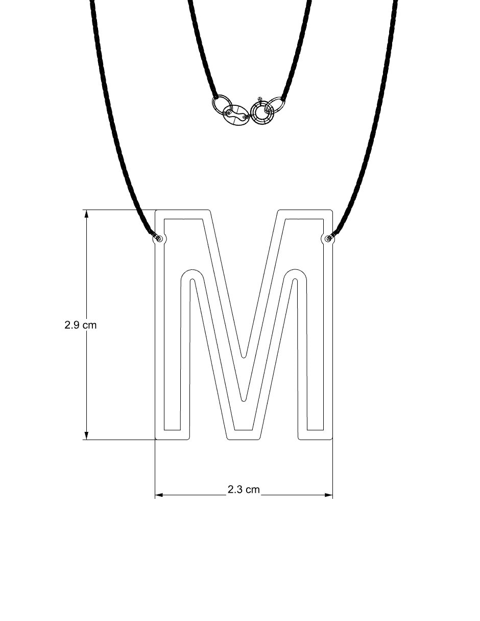Collar de letras Personalizable 3
