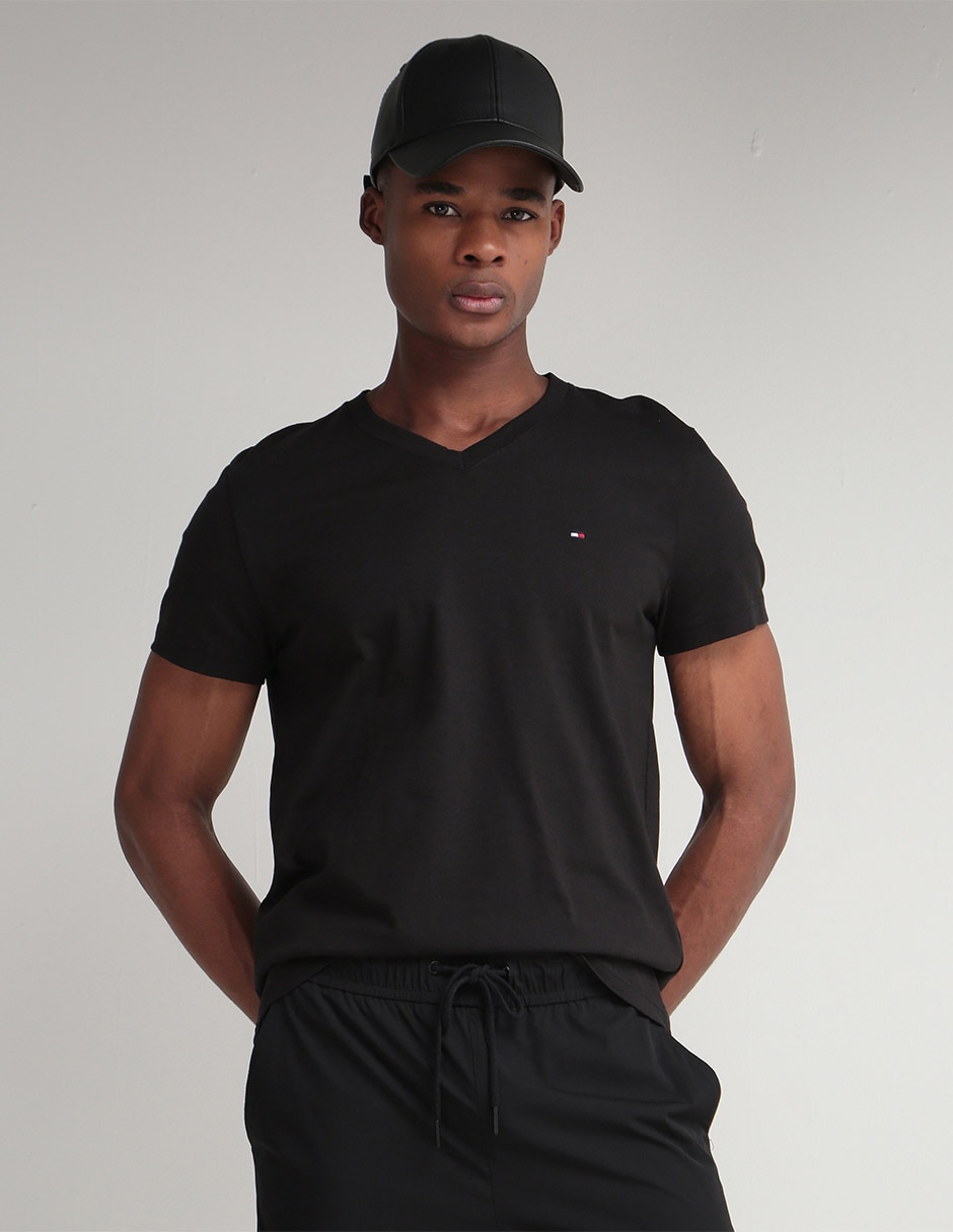 Playera Hilfiger cuello v para hombre Playera Hilfiger cuello v para hombre