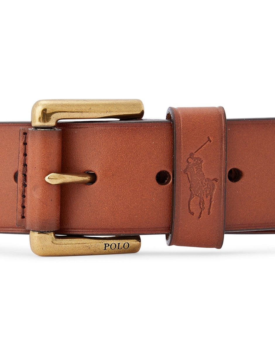 Cinturón polo ralph lauren de piel para hombre