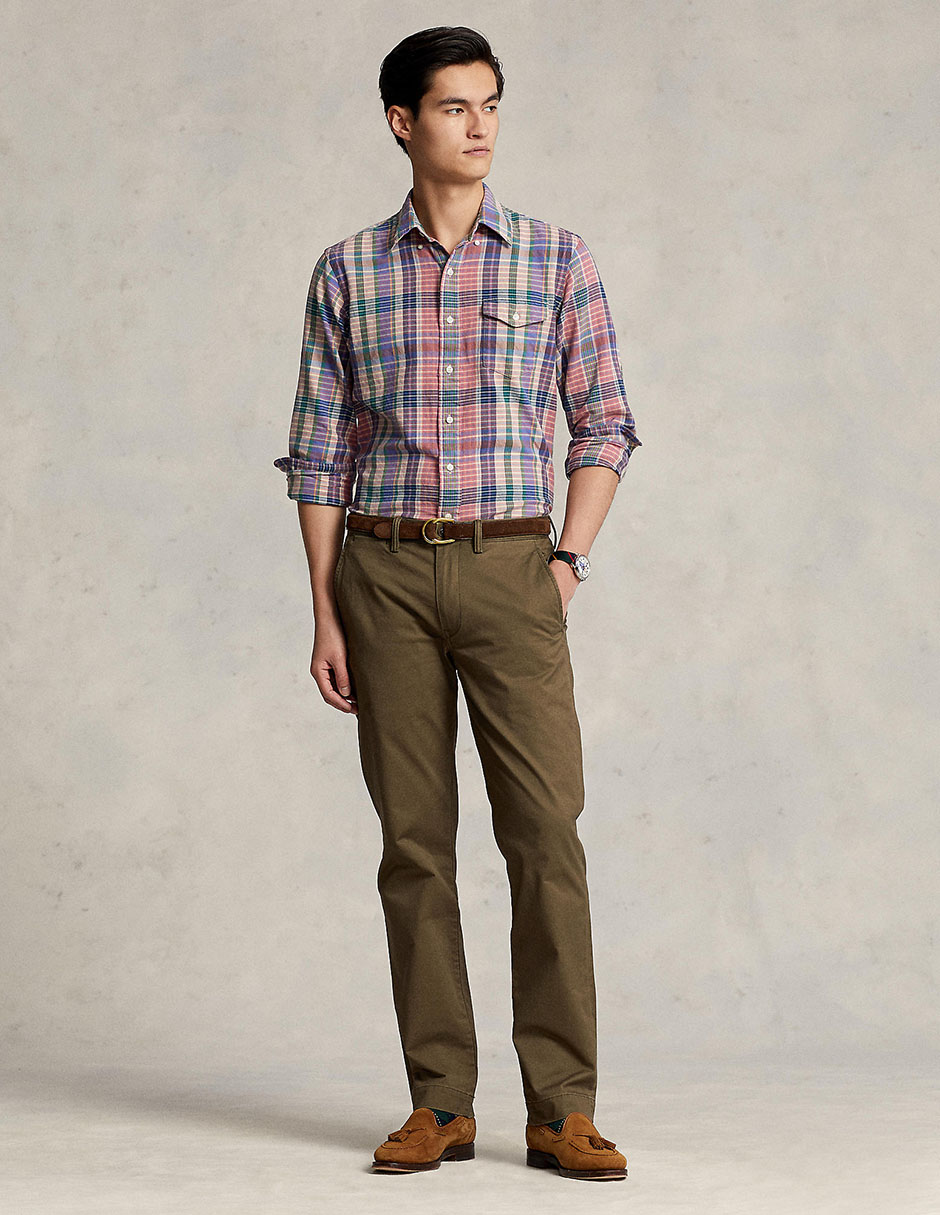 Pantalón recto de algodón para hombre 2