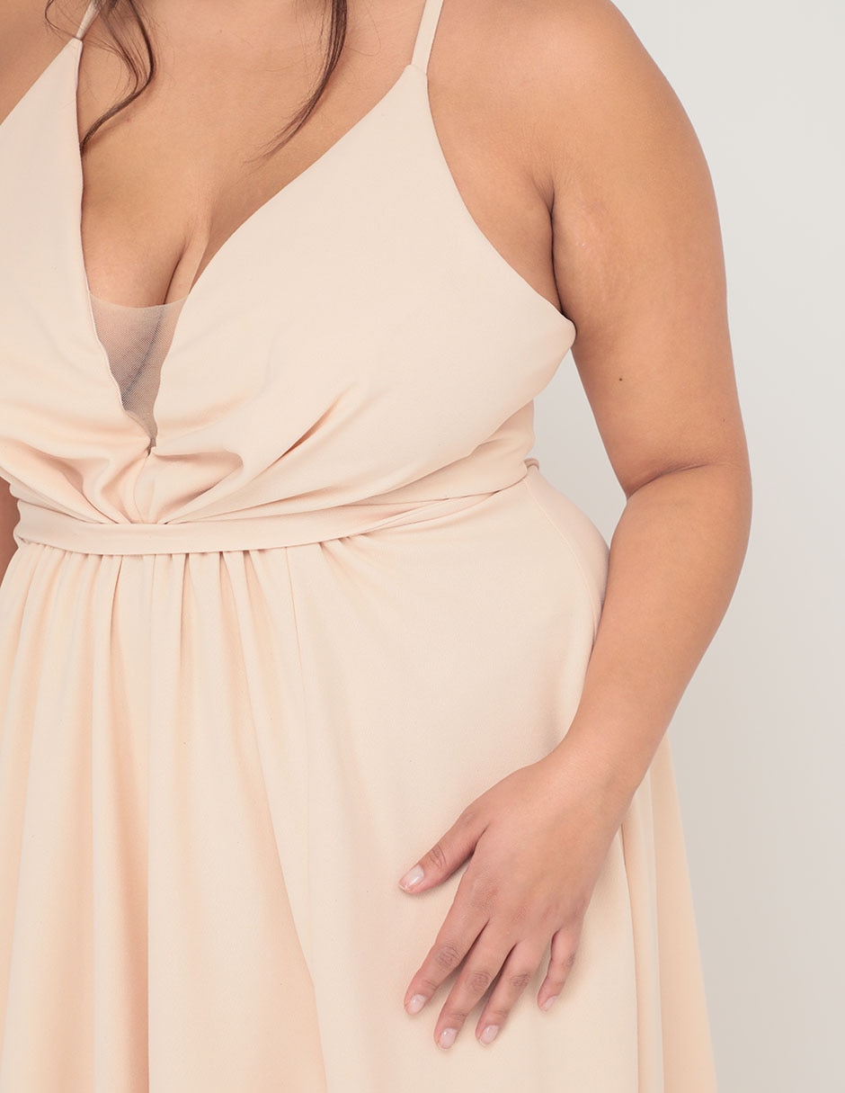 Vestido maxi de fiesta escote Profundo