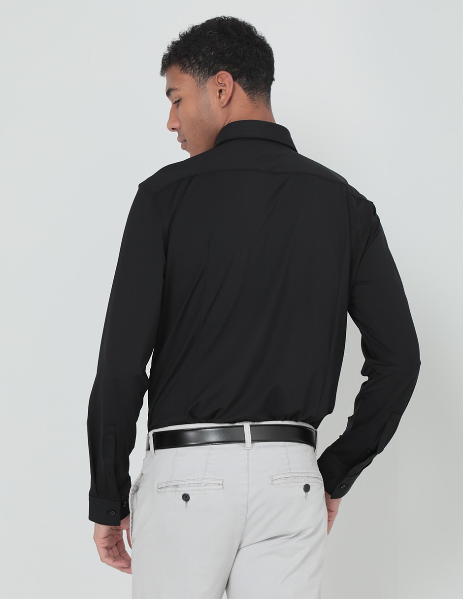 Camisa casual manga larga para hombre 2
