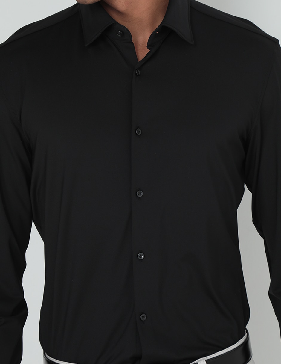 Camisa casual manga larga para hombre 4