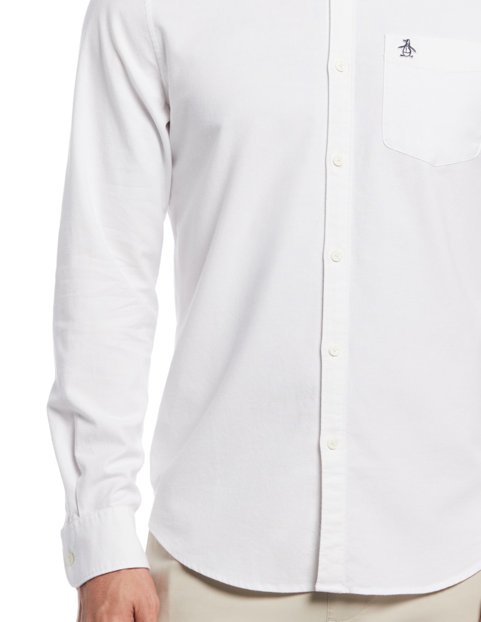 Camisa casual Original Penguin de algodón manga larga para hombre