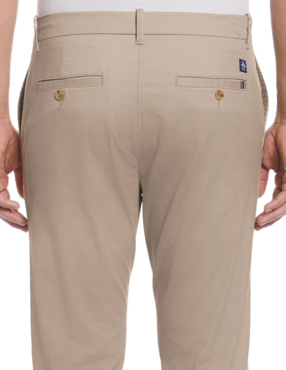 Pantalón casual chino slim de algodón para hombre 4